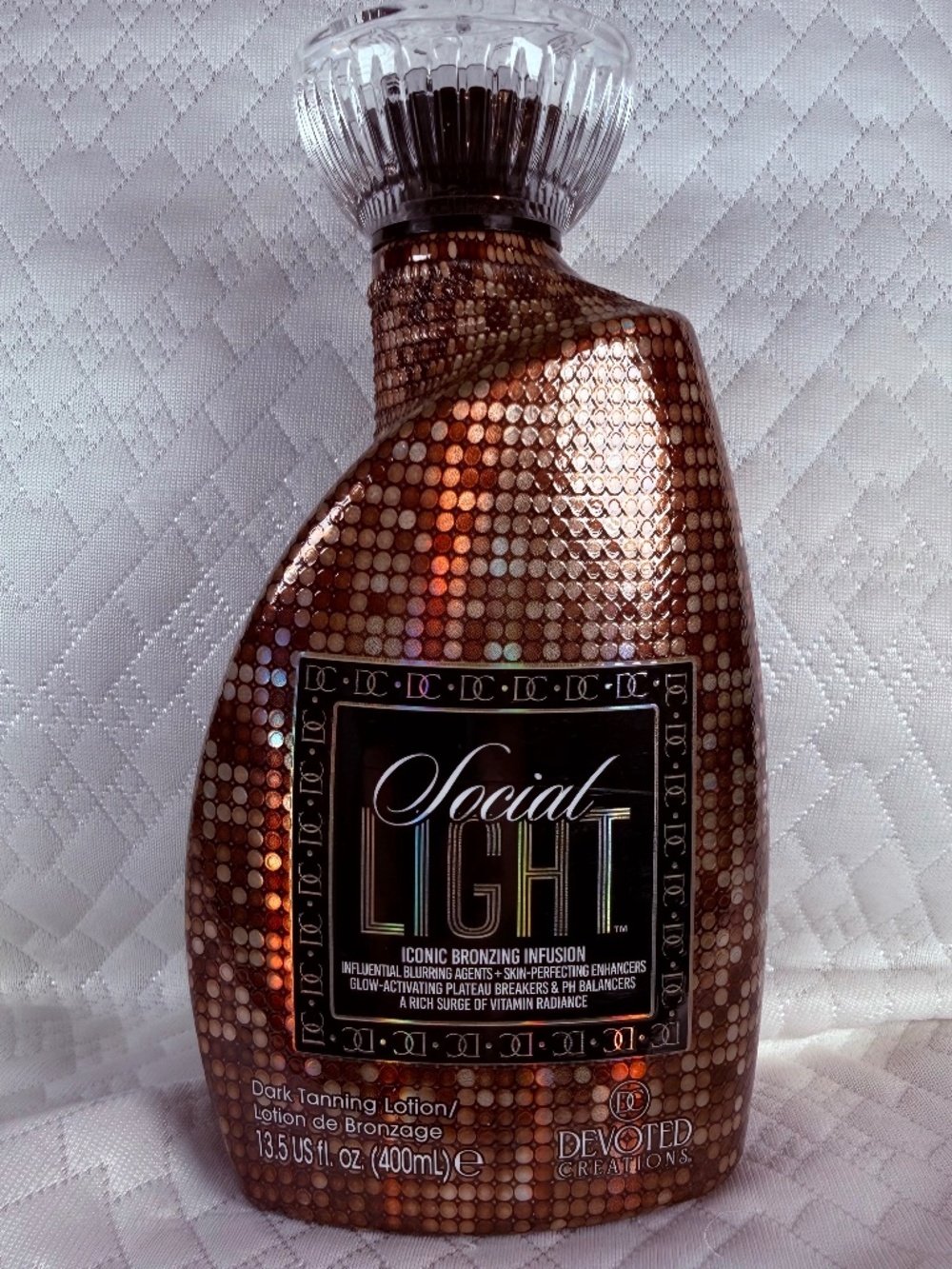 Devoted Creations - Social Light Dark Tanning Lotion - NEW bottle - Bronzer